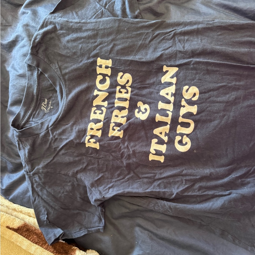 Lucky Brand Navy Tee with Cream Text